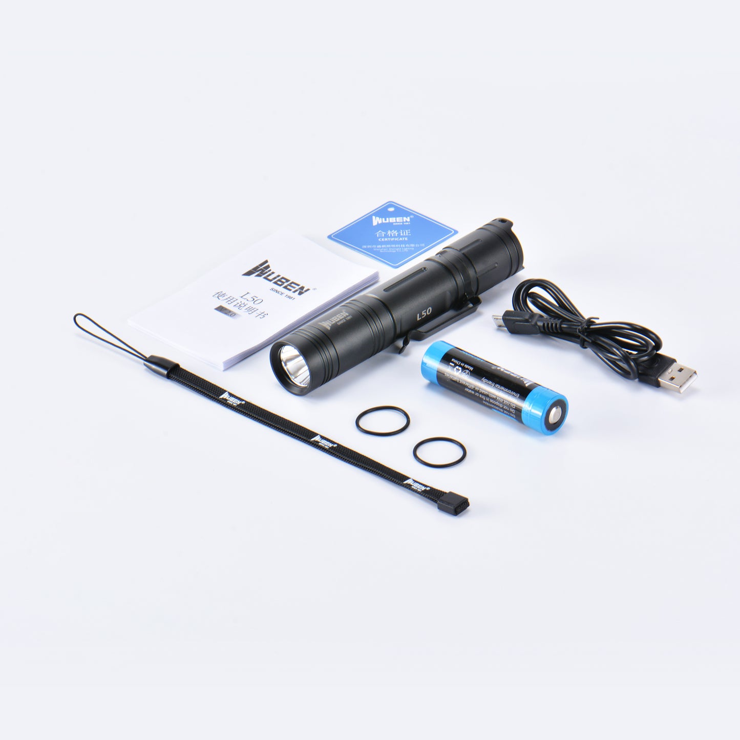 Lanterna Wuben L50 Recarregável 18650 EDC