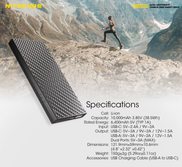 PowerBank Nitecore- NB10000 GEN2