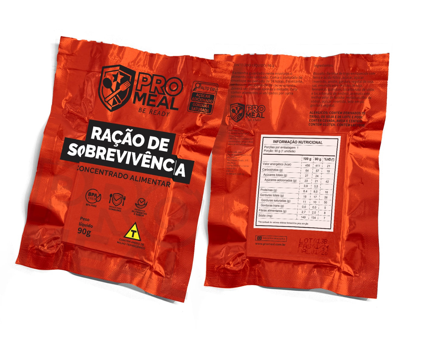 Ração De Sobrevivência Promeal 90g Emergência/Aventura