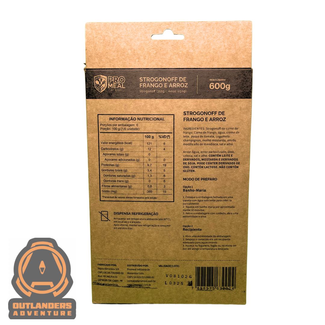 MRE PROMEAL - Estrogonofe de Frango c/ Arroz