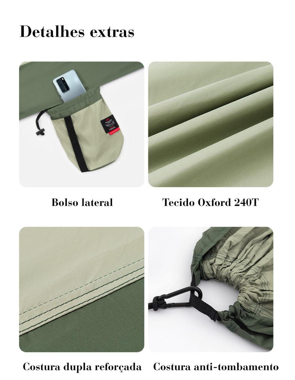 Rede De Descanso Casal Naturehike Hammock Para Camping