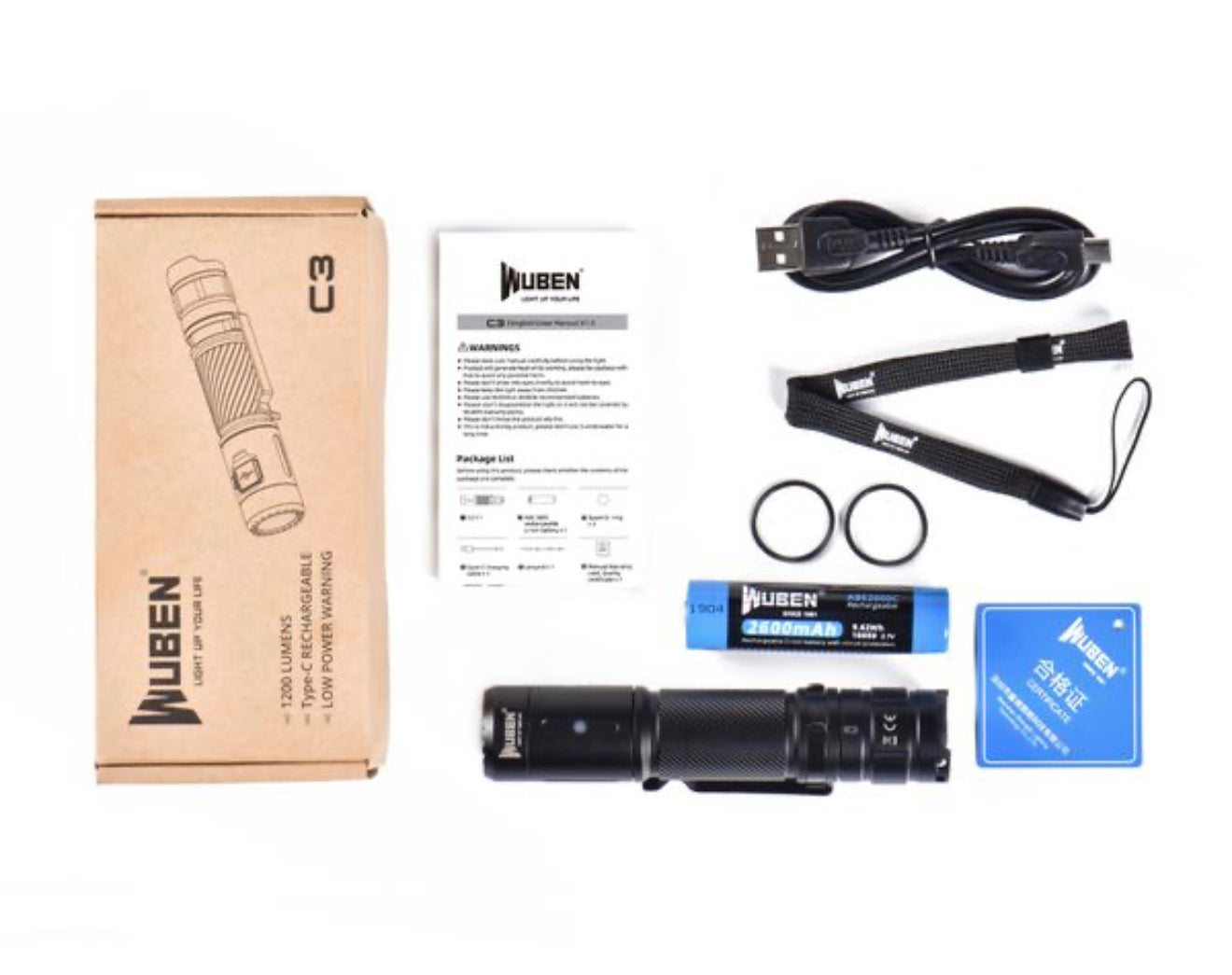 LANTERNA WUBEN C3 Black