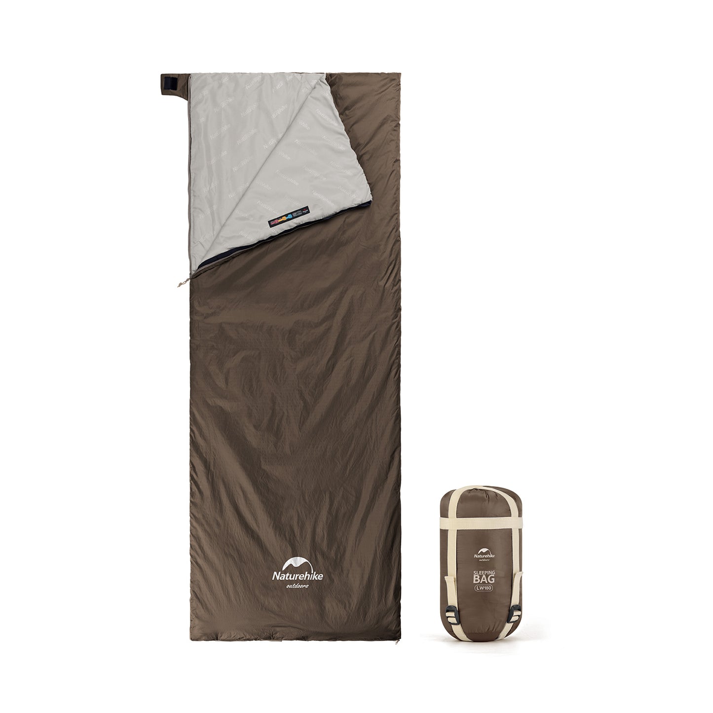 Saco de Dormir Naturehike Ultralight Santiago 15°C / 8°C Marrom